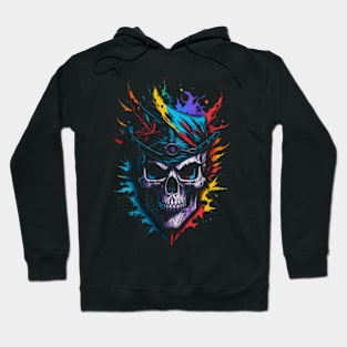 Chroma Fusion - Multicolor Skull Hoodie